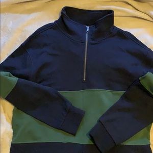 Mens rugby zip sweater